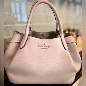 Kate Spade Large Dumpling Satchel Mountain Grey Leather Shoulder and Crossbody